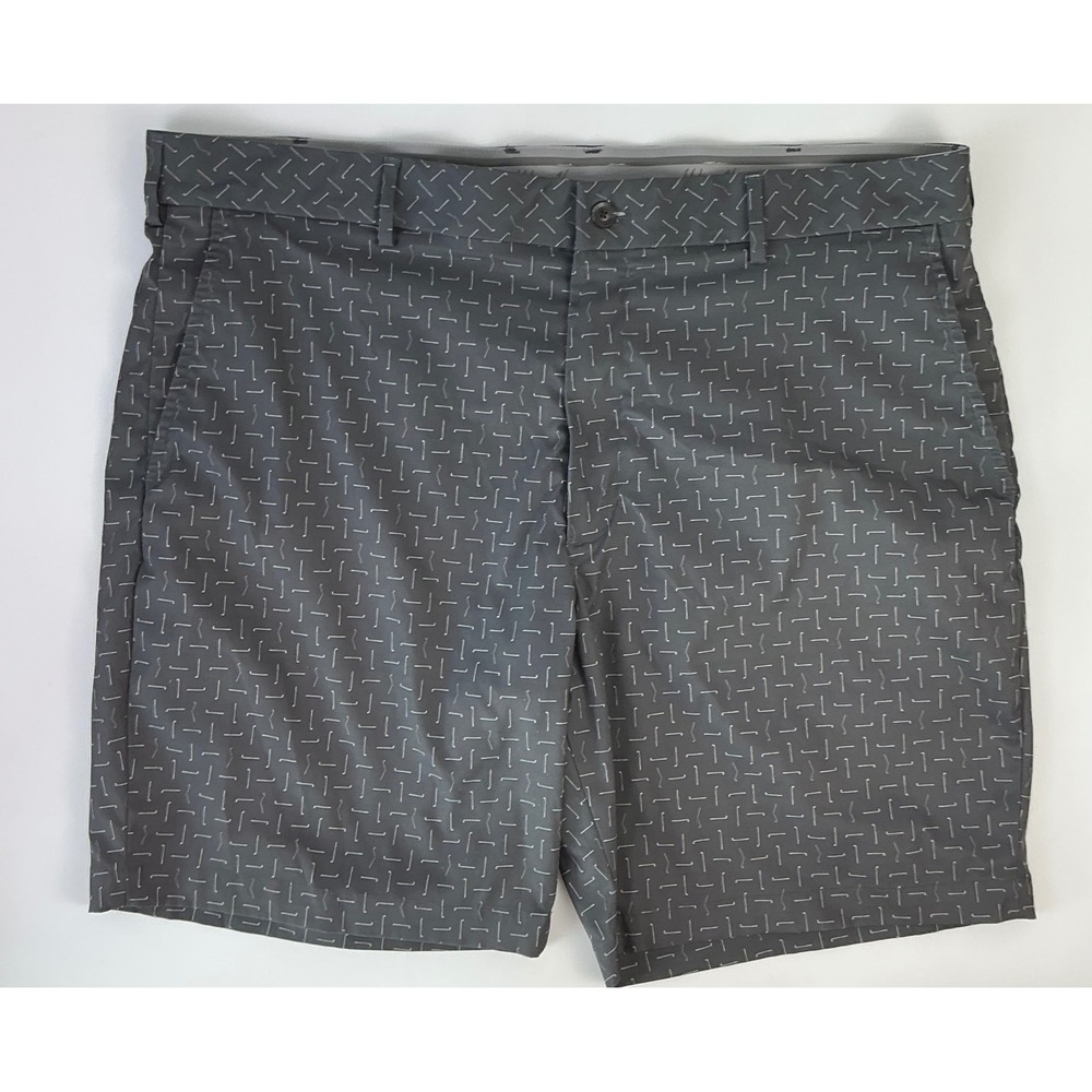 Walter Hagen Performance 11 Golf Shorts Mens Size 40 Grey Pattern Golf Course